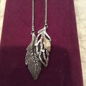 Necklace -Sterling silver w/14k accent